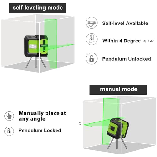 Self-Leveling Green Laser Level with Magnetic Base