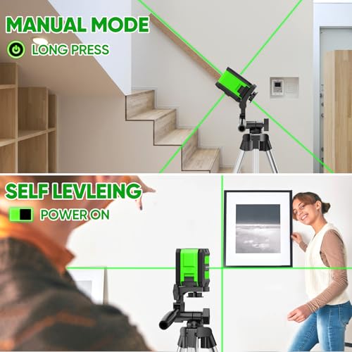 CinusLinus 100Ft Self-Leveling Cross Line Laser Tool