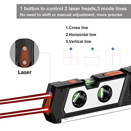 4-in-1 Laser Level Tool with Measure Tape Ruler