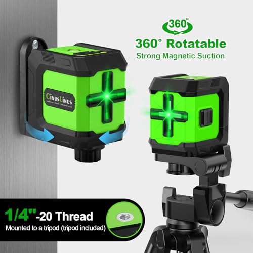 CinusLinus 100Ft Self-Leveling Cross Line Laser Tool