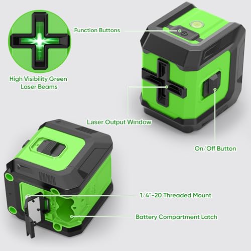 CinusLinus 100Ft Self-Leveling Cross Line Laser Tool