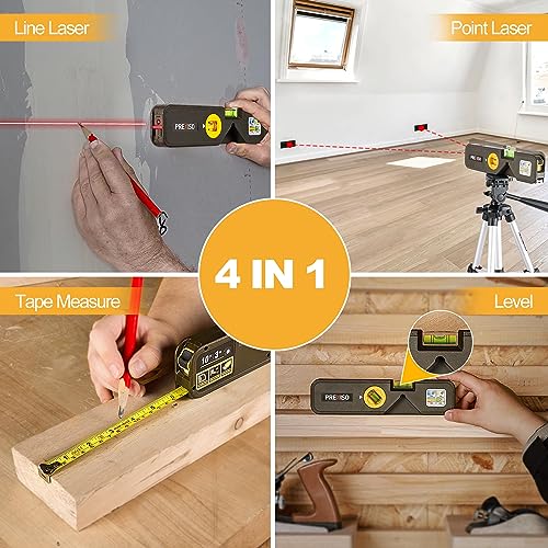 PREXISO 4-in-1 Laser Level and Measure Tool
