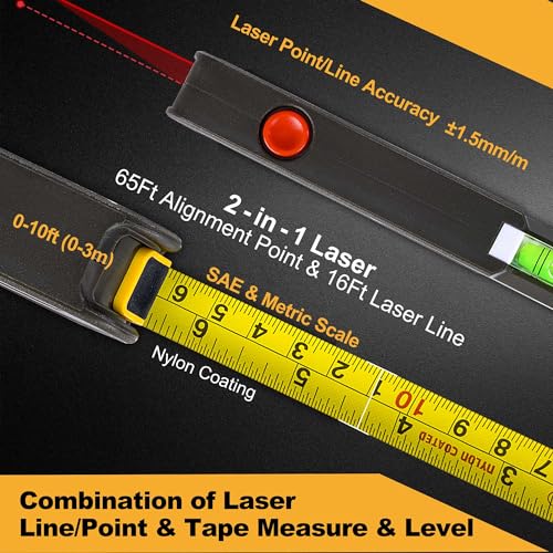 PREXISO 4-in-1 Laser Level and Measure Tool