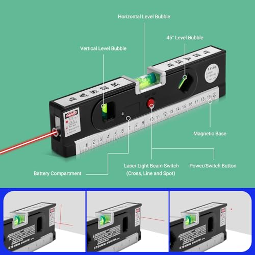 2-in-1 Laser Level for Home Renovation and Hanging