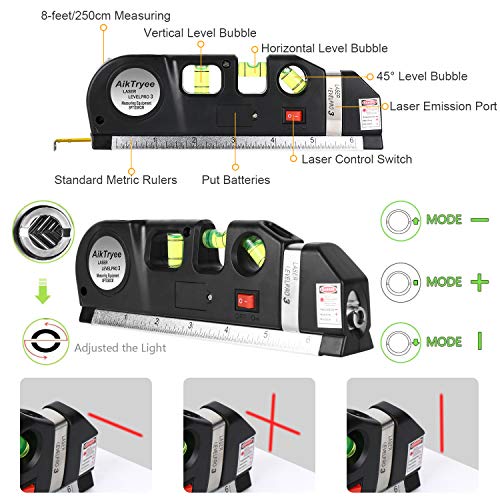 AikTryee Multipurpose Laser Level Kit with Bracket
