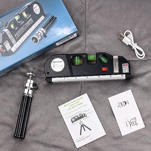 Qooltek Laser Level Tool with Tripod and Battery