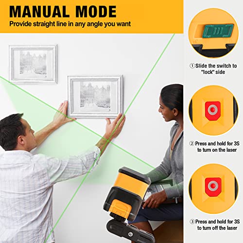 PREXISO 65Ft Self-Leveling Green Cross Line Laser