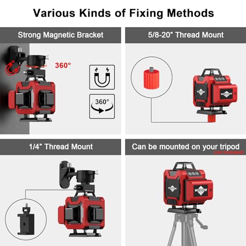 WEIDDW 4D Laser Level with 16 Lines Tool