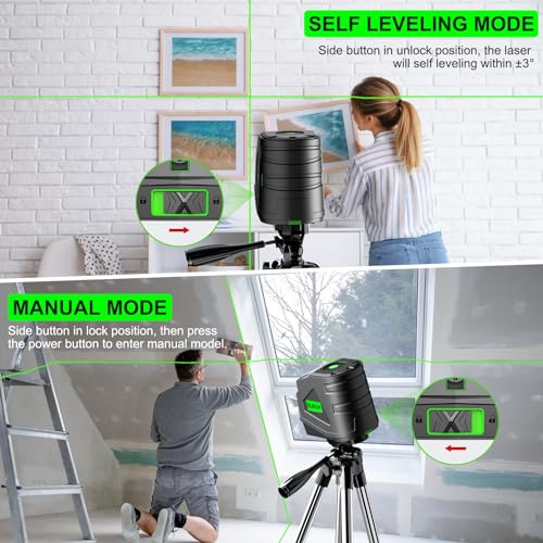 Elikliv Self-Leveling Green Cross Line Laser Tool