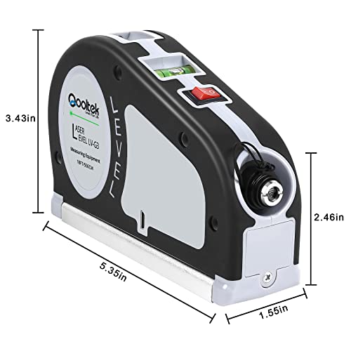 Qooltek Rechargeable Green Laser Level and Tape Measure