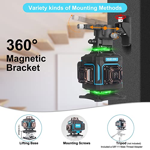 KEZERS 360° Green Laser Level with Remote Control