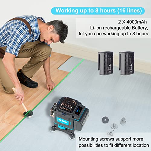 KEZERS 360° Green Laser Level with Remote Control