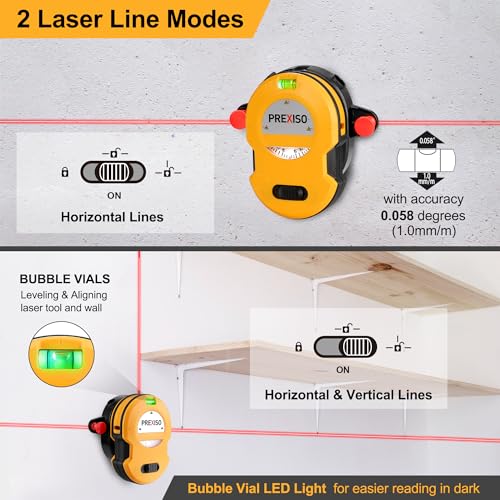 PREXISO Multi-Surface Laser Level with Wall Mount