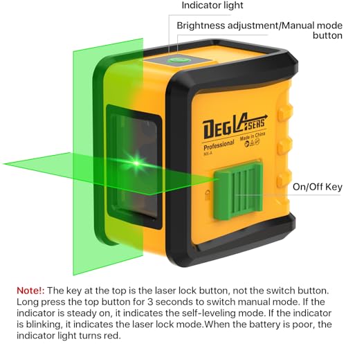 DEGLASERS 100ft Self-Leveling Green Laser Level