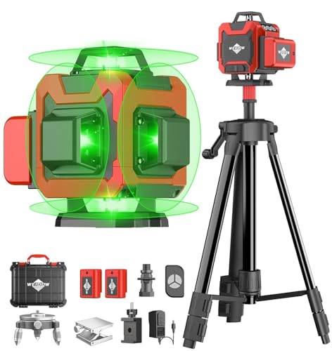 4D Self-Leveling Laser Level with Tripod and Batteries