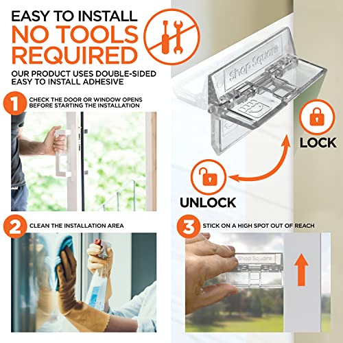 Home Safety Sliding Door Locks - 2 Pack