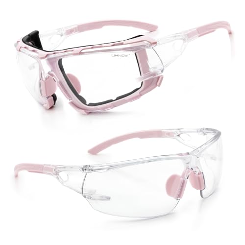 UKNOW Wraparound Safety Glasses with Anti-Fog Lenses