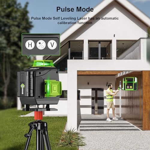 16-Line Green Laser Level with Tripod and Batteries