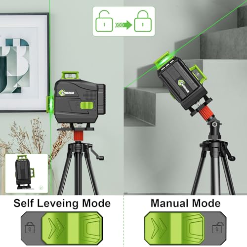 16-Line Green Laser Level with Tripod and Batteries