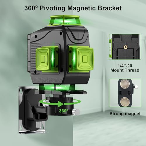 16-Line Green Laser Level with Tripod and Batteries