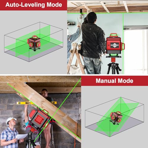 16-Line 4D Green Laser Level with Batteries