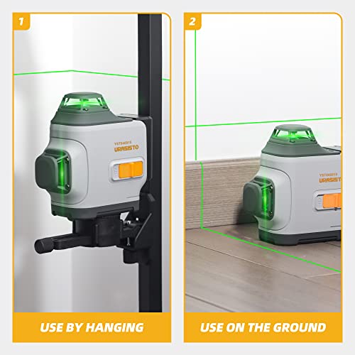 URASISTO 2 x 360 Green Beam Laser Level