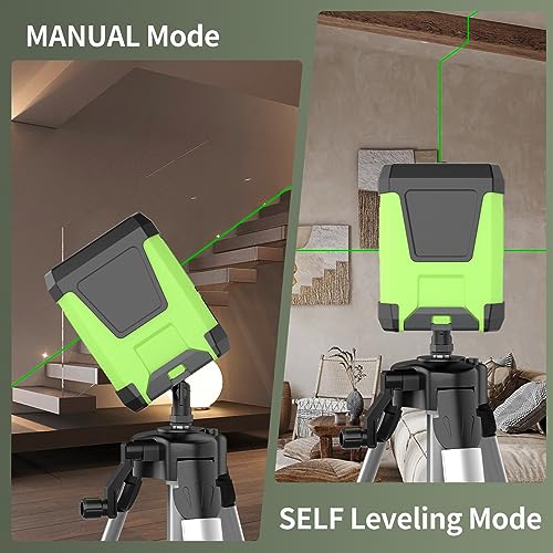 Green Self-Leveling Laser Level with 360-Degree Rotation