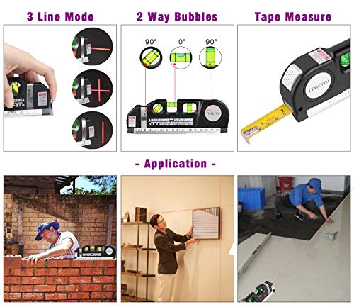 Multipurpose Laser Level and Tape Measure Combo