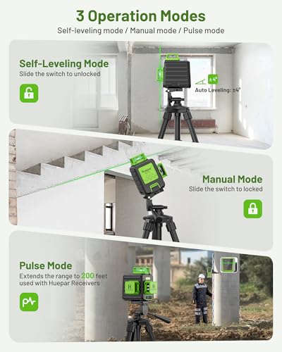 Huepar 360° Self-Leveling Laser Level Tool