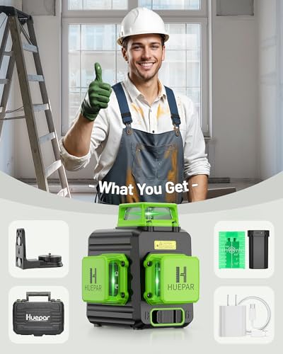 Huepar 360° Self-Leveling Laser Level Tool