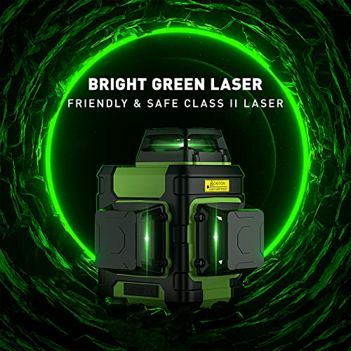 Huepar 3D Green Beam Laser Level with Bracket