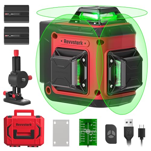 Revvstark 3D Cross Line Laser Level Kit