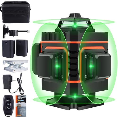 4D Green Laser Level with Rechargeable Batteries