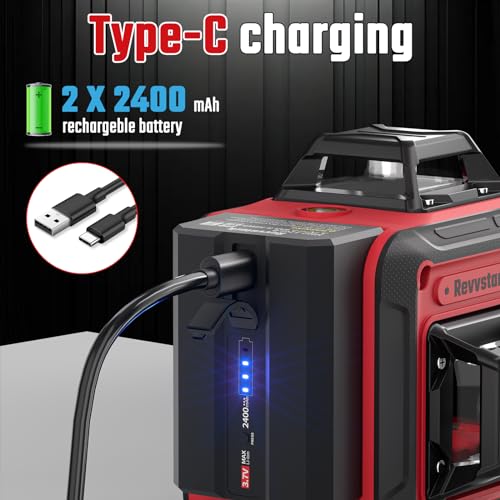 Revvstark 3D Cross Line Laser Level Kit