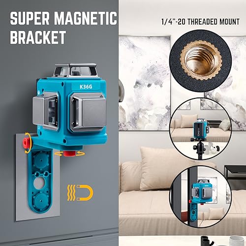 KEZERS 360° Green Laser Level with Remote Controller