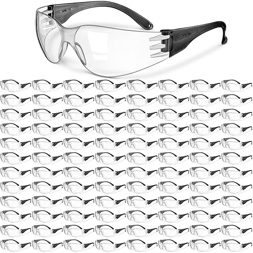 Chumia 100 Pairs Bulk Safety Goggles Eye Protection