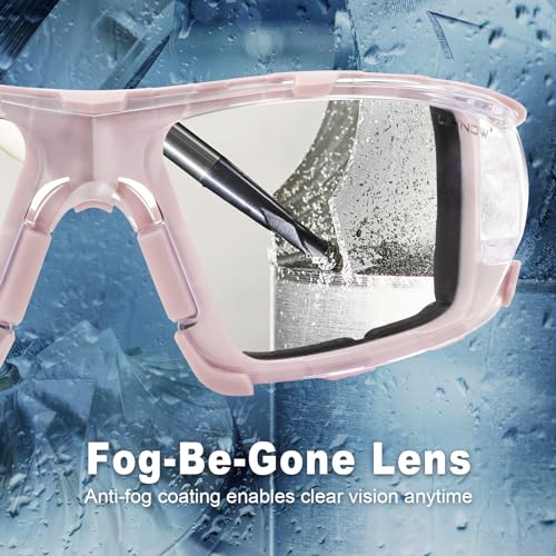 UKNOW Wraparound Safety Glasses with Anti-Fog Lenses