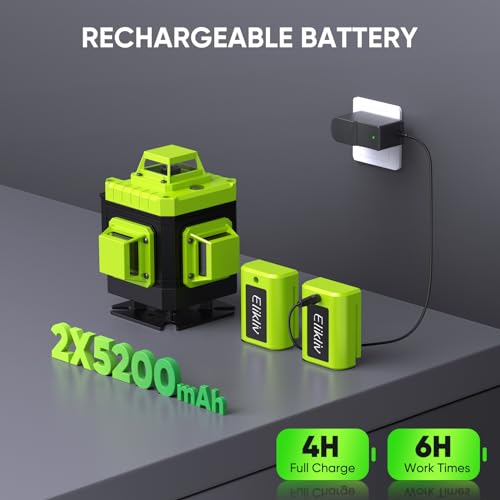 Elikliv 4D Green Cross Line Laser Level