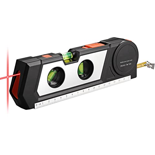 Neoteck Laser Level with Measuring Tape and Bubble