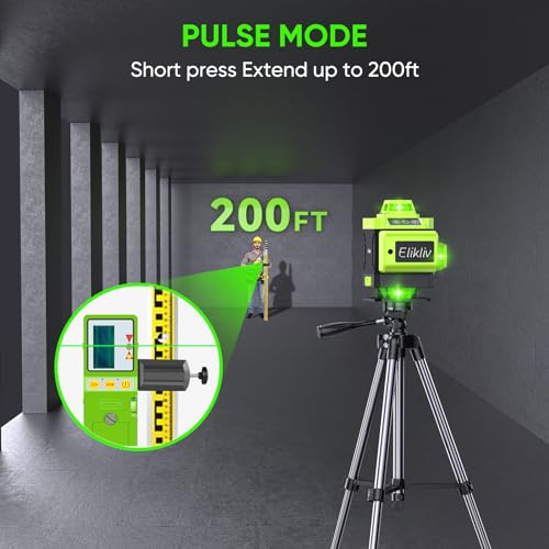 Elikliv 4D Green Cross Line Laser Level