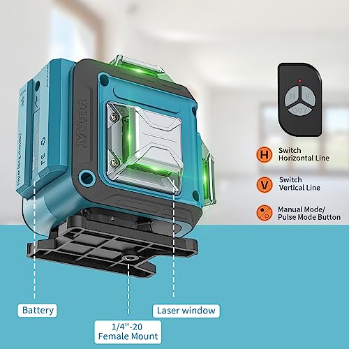 Catlyn 360° Green Laser Level Tool with Pulse