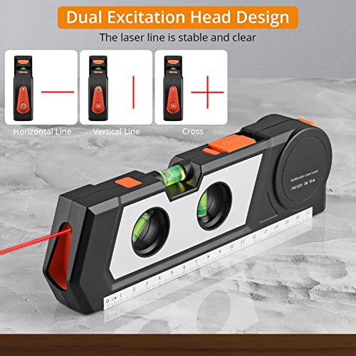 Neoteck Laser Level with Tape Measure and Bubble