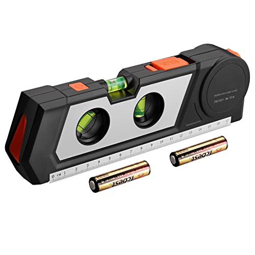 Neoteck Laser Level with Tape Measure and Bubble