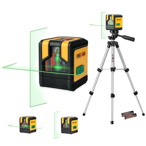 PREXISO 100Ft Green Laser Level with Tripod