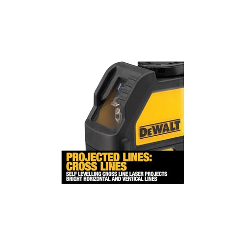 DEWALT Self-Leveling Cross Line Laser, Red Beam