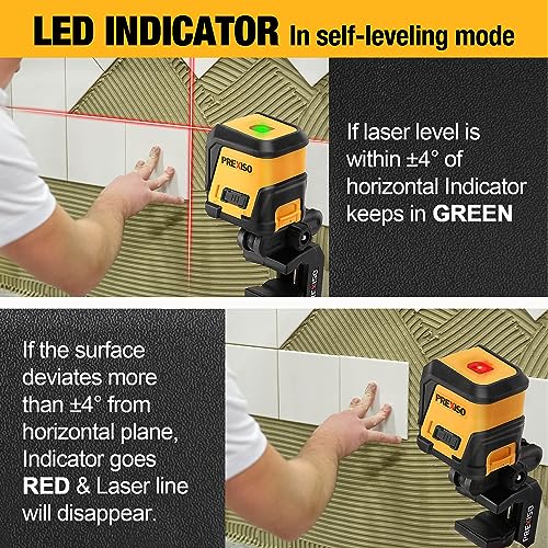 PREXISO Self-Leveling Cross Line Laser Level Tool