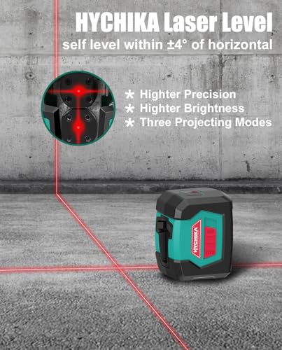 HYCHIKA 50 ft Self-Leveling Cross Line Laser Level
