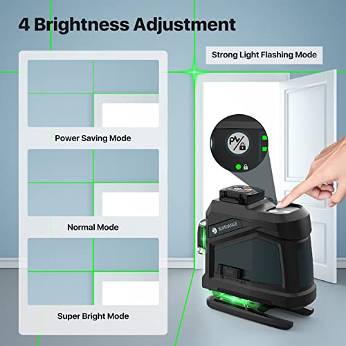 3D Green Laser Level with Magnetic Bracket