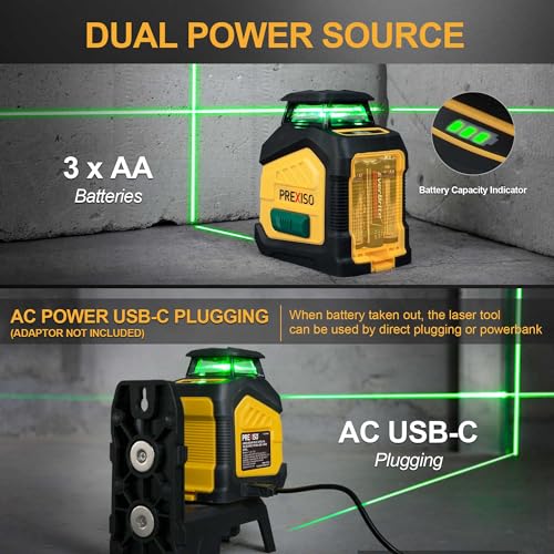 PREXISO 360° Self-Leveling Cross Line Laser Level