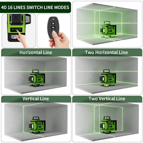 360° Self-Leveling Laser Level Tool with Remote